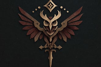 create a professional fantasy, rpg, medieval and rustic logo