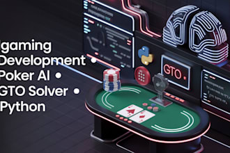 develop igaming website, advanced poker ai, gto, piosolver, python