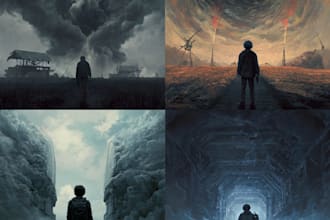 design fantasy, sci fi, horror and dystopian book cover art