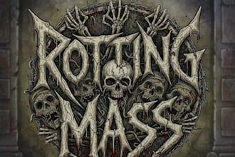 design a corpse inspired grind logo with raw underground energy