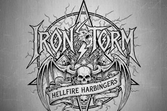 create a speed metal style band logo with fast, high energy aesthetics