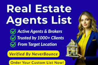 provide real estate agents, realtors emails, and contacts