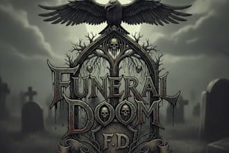 design a dark funeral doom metal band logo for your project