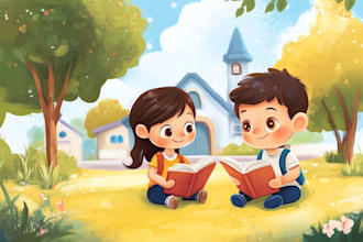 ake a disney children cartoon illustration