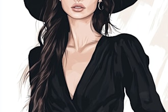 create fashion, accessories and objects illustration