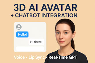 do 3d ai avatar chatbot chat character llm dating web app video medical platform