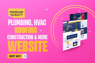 design hvac, roofing, plumbing, construction, contractor, real estate website