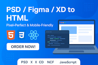 convert your figma design into clean, responsive HTML CSS