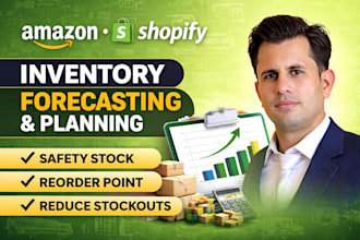 do amazon, shopify inventory forceasting and planning with safety stock and rop
