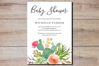 design baby shower invitation