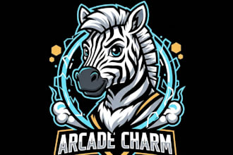 do unique animal zebra mascot logo with t shirt design