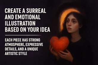 create surreal and emotional illustrations from your ideas