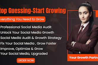 provide a professional social media audit and a custom growth strategy for you