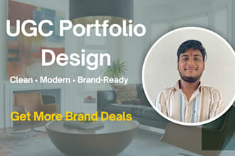create a modern ugc portfolio and media kit for you