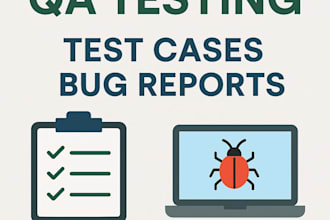 test cases and a professional bug report for manual testing