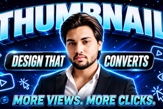 design modern and scroll stopping youtube thumbnails