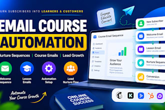 create email course automation sequence and nurture email funnel setup