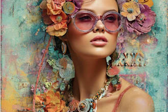 design unique digital collage art