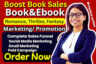 romance fantasy fiction book promotion thriller suspense marketing, ebook funnel