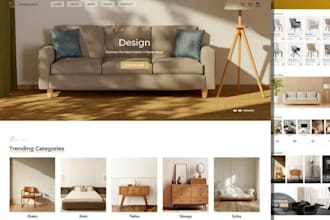 design a wall art website or print on demand home decor shopify store