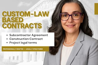 draft a bespoke subcontractor agreement, construction contract