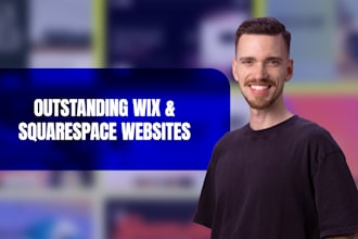 create your wix and squarespace website or landing page