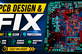 fix pcb design errors, debug schematic and optimize circuit layout