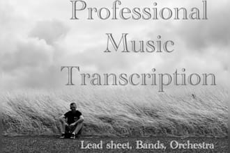 do sheet music, transcribe music, music transcription