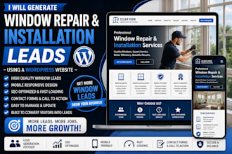 generate window repair and installation leads using wordpress