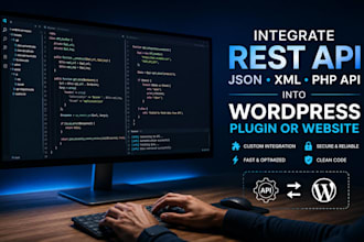 integrate rest API, json XML API, PHP API into wordpress plugin or website