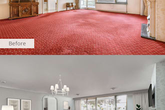 professionally stage your empty room with virtual furniture