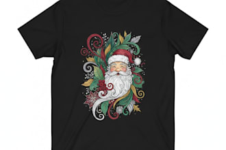 create ugly christmas sweater and tshirt design