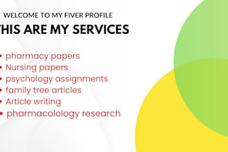 write pharmacology pharmacy articles and research projects as a pharmacist