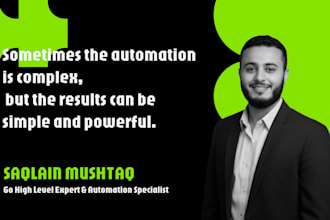 be your gohighlevel expert for CRM setup and automation workflows