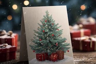 do custom christmas card, greeting card, invitation card