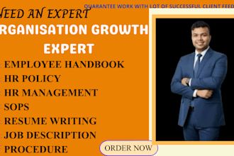 write employee handbook, sops, hr policy, resume writing and job description