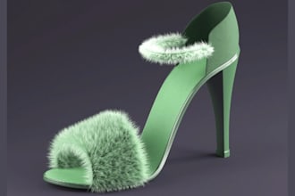 do high quality 3d heel design, heel modeling, and photorealistic renders