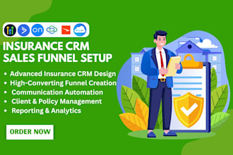 insurance CRM sales funnel ghl activecampaign ontraport vtiger creatio bitrix24