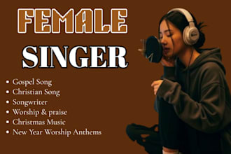 be female gospel singer, sing christian worship, christmas gospel song producer