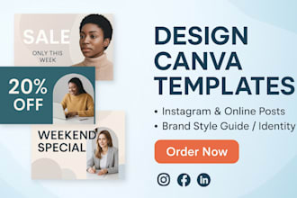 design social media canva templates instagram posts brand identity style guide