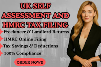 prepare your UK self assessment and hmrc tax return for freelancer and landlord