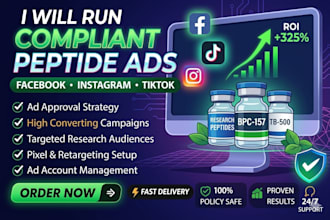 solve peptide ads issues run peptide ads peptide fb ig social media ads campaign