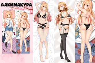 design custom anime style dakimakura body pillow nsfw sfw fantasy waifu