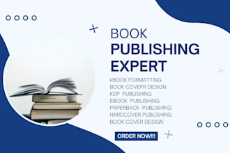 professionally format and publish your book on amazon KDP, ingramspark,lulu