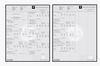 design college transcript, high school transcript, university transcript