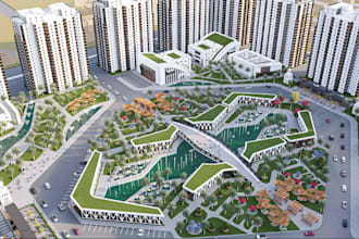 redefine 3d urban residential complex, multi unit apartment,cgi high rise,resort