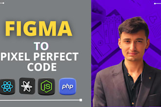 convert figma to html, xd to html, psd to html or figma to reactjs