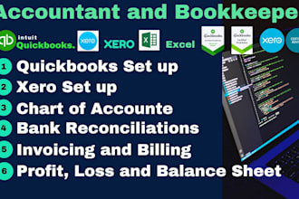 do bookkeeping cleanup, catchup on quickbooks, xero