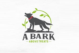 design doggy peanut butter logo