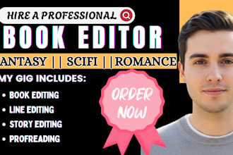 do book editing proofread line and copy editing sci fi romance fantasy book